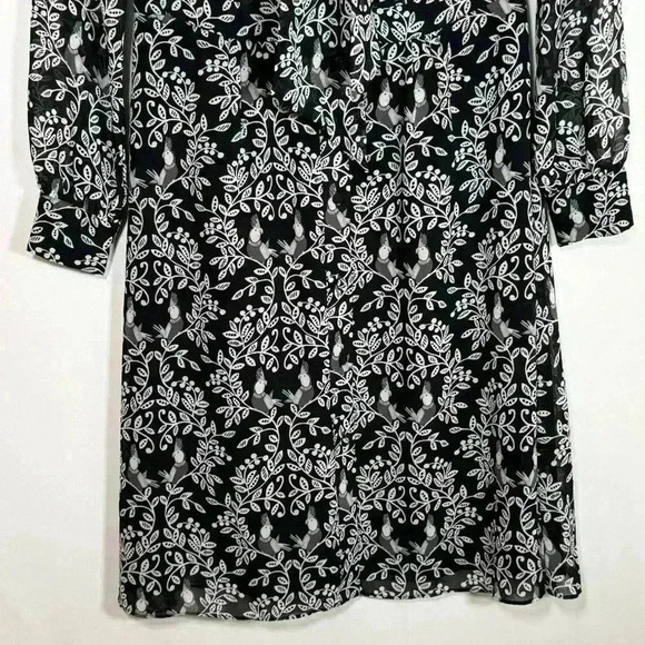 Boden Sylvia Shirt Dress Black Parrot Paradise Novelty Career Classy Twee Size 6 - Picture 6 of 15